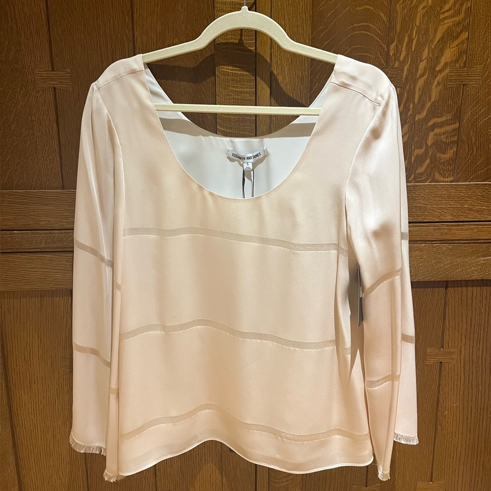 Elizabeth and James Silk Long Sleeve Top with Tags (never worn)